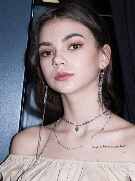 BABLETWO  (ビーエーブルトゥー)         Layered Choke Necklace [surgical]