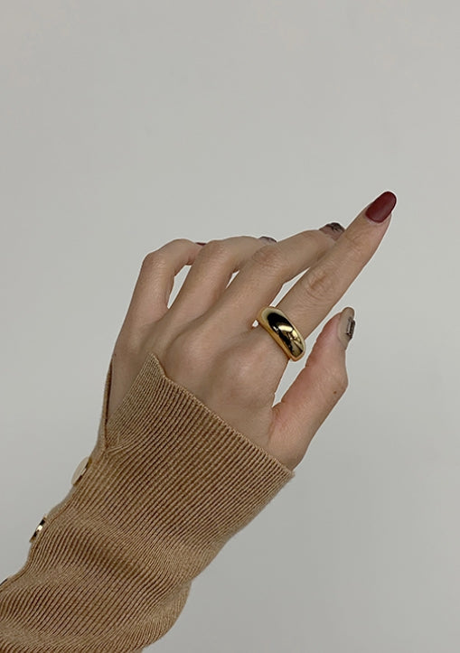 PASION (パシオン) Bold D-ring Ring (Gold)