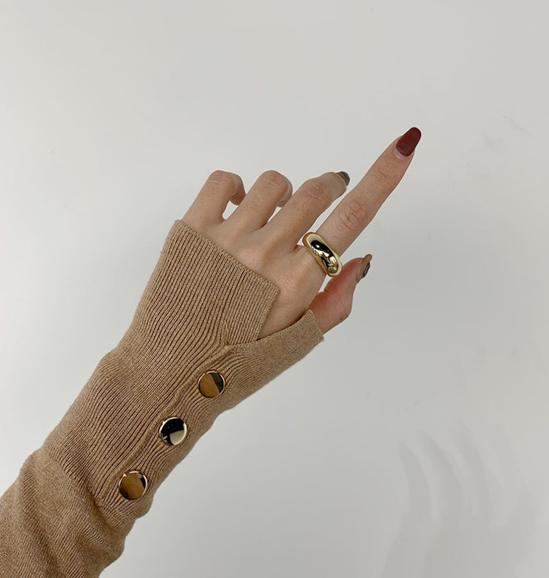 PASION (パシオン) Bold D-ring Ring (Gold)