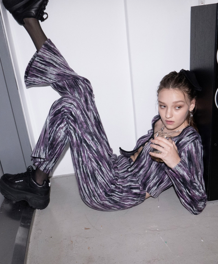 BABLETWO  (ビーエーブルトゥー)    Twist Bugle Pants [purple]