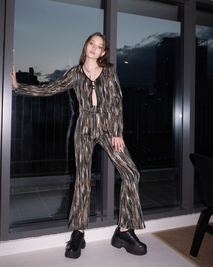 BABLETWO  (ビーエーブルトゥー)    Twist Bugle Pants [brown]