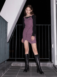 BABLETWO  (ビーエーブルトゥー)     Luna Mix Dress [purple]