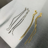 PASION (パシオン) Glitter Two-Line Drop Earrings (Gold)