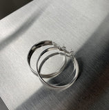 PASION (パシオン) Thin-Simpling Earrings (Silver)