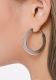 PASION (パシオン) Flat Simple Earring (Silver)