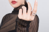 PASION (パシオン) Three-Line and Cross Ring (Silver)