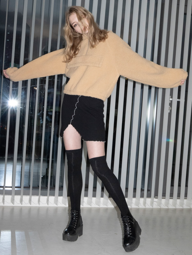 BABLETWO  (ビーエーブルトゥー)  Teddy Zip Up Hoody [camel]