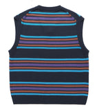 mahagrid (マハグリッド) STRIPED KNIT VEST [NAVY]