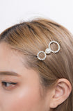 PASION (パシオン) Diamond Two Circle Pearl Pin