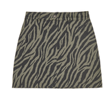 BABLETWO  (ビーエーブルトゥー)    Zebra Denim Skirt_KHAKI