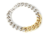 PASION (パシオン) Gold Silver Two One Big Chain Bracelet