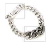 PASION (パシオン) Black Silver Two One Big Chain Bracelet