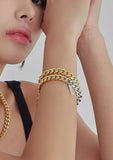 PASION (パシオン) Basic Link Chain Bracelet (Gold)
