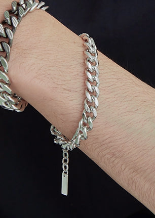 PASION (パシオン) Basic Link Chain Bracelet (Silver)