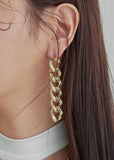 PASION (パシオン) Regular Bold Chain Drop Earrings (Gold)
