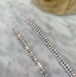 PASION (パシオン) 2-line tennis chain cubic bracelets (white cubic)