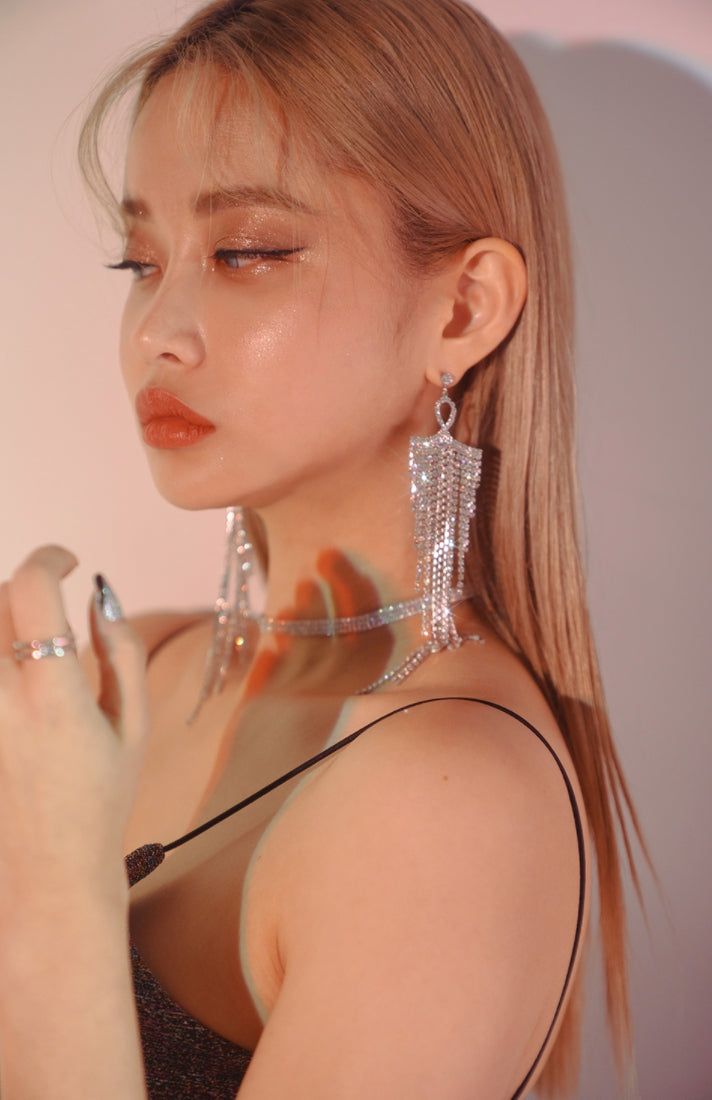 PASION (パシオン) Feather Cubic Drop Earring