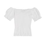 BABLETWO  (ビーエーブルトゥー)      Off Shoulder incision Top_WHITE