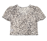 BABLETWO  (ビーエーブルトゥー)      Leopard Puff Blouse_BEIGE