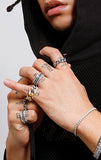 PASION (パシオン) Surgical Side Cubic Metallic Rolling Chain Ring