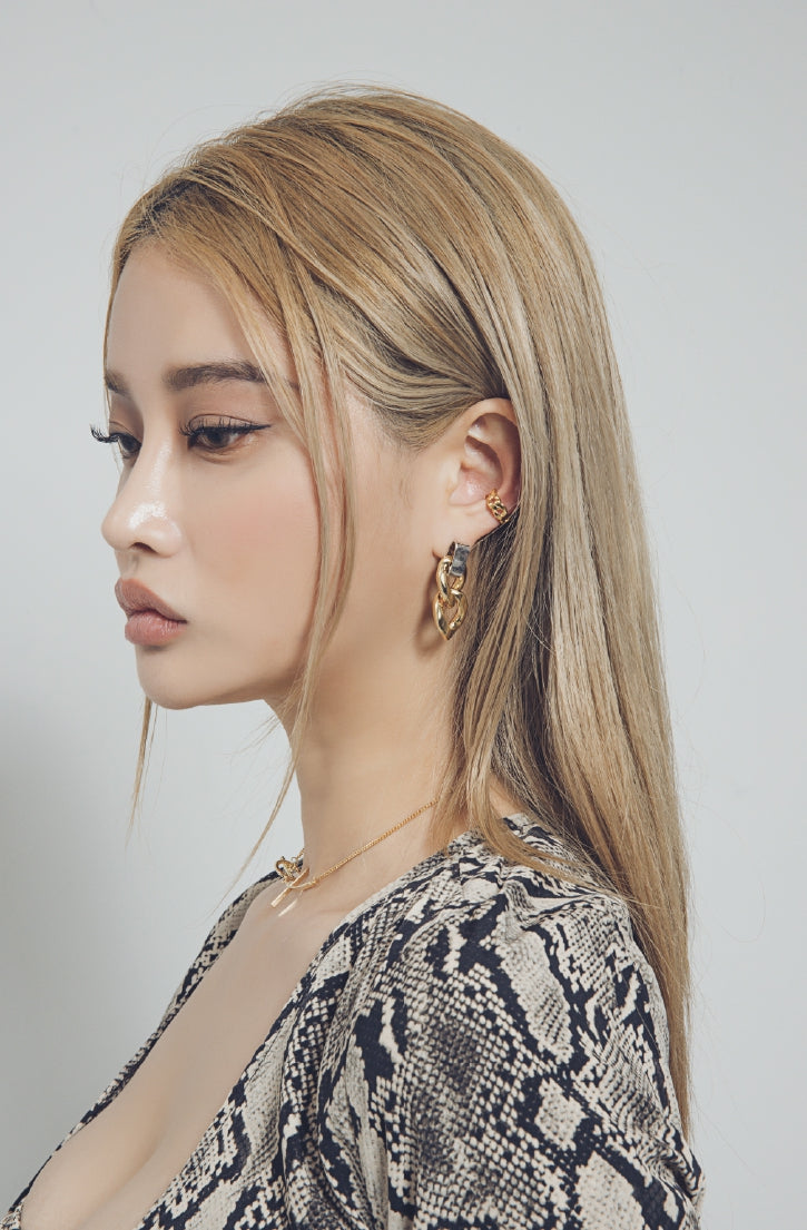 PASION (パシオン) Two Chain Pop Earrings (Gold)