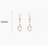 PASION (パシオン) Pop Cubic Chain Earrings (Silver)