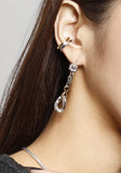 PASION (パシオン) Pop Cubic Chain Earrings (Silver)