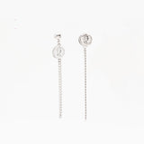 PASION (パシオン) Coin Drop Earrings (Silver)
