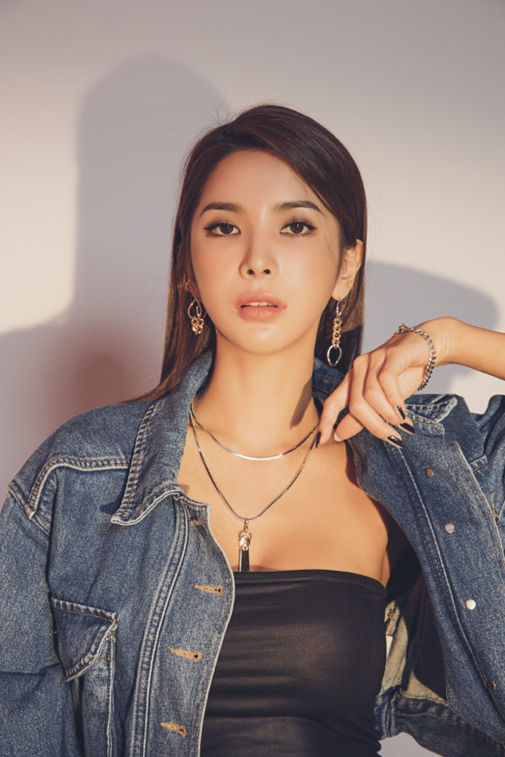 PASION (パシオン) Chain Rope Two tone Pop Drop Earrings