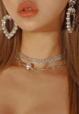 PASION (パシオン) Pearl Two Line Choker Necklace