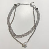 PASION (パシオン) Pearl Two Line Choker Necklace