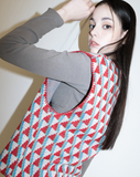 BABLETWO  (ビーエーブルトゥー)       Suid Knit Vest (RED)