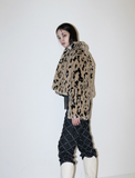 BABLETWO  (ビーエーブルトゥー)       Leopard Crop Fur Jacket (BEIGE)