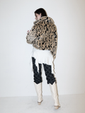 BABLETWO  (ビーエーブルトゥー)       Leopard Crop Fur Jacket (BEIGE)