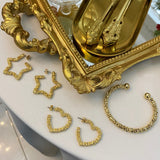 PASION (パシオン) Twinkle Bling Heart Earrings (Gold, Silver)