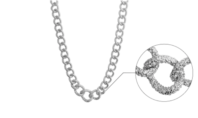 BLACKPURPLE (ブラックパープル)  Rev Swallow Chain Necklace