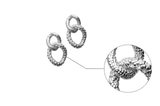 BLACKPURPLE (ブラックパープル)  River Swar Ring Earrings