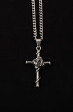 PASION (パシオン) Antique Rose Cross Pendant Necklace
