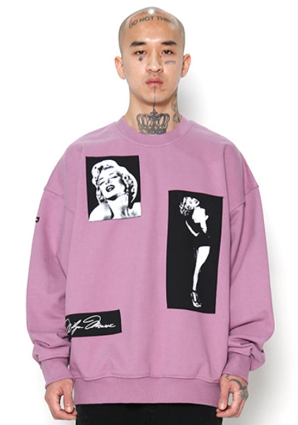 アジョバイアジョ(AJOBYAJO) MM Nylon Patched Sweatshirt [PINK]