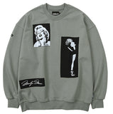 アジョバイアジョ(AJOBYAJO) MM Nylon Patched Sweatshirt [LIGHT KHAKI]