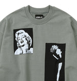 アジョバイアジョ(AJOBYAJO) MM Nylon Patched Sweatshirt [LIGHT KHAKI]