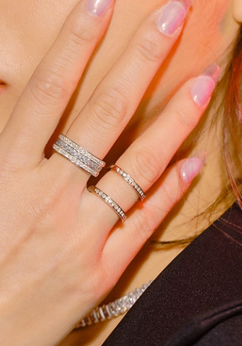 PASION (パシオン) Bent Line Cubic Ring (silver)