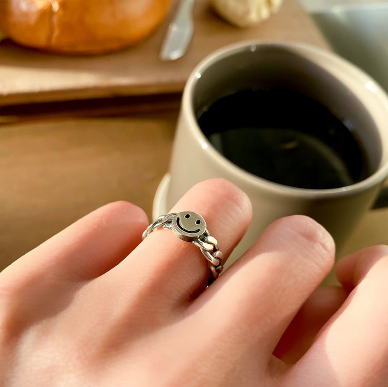 PASION (パシオン) [SILVER925] Happy Smile Chain Ring