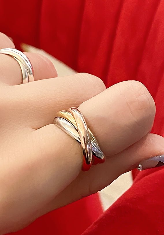 PASION (パシオン) [silver925] Three line Two Color Thin Ring