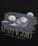 mahagrid (マハグリッド)  SEA OTTER FAMILY TEE [BLACK]