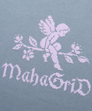mahagrid (マハグリッド) ANGEL CROSS STITCH TEE [LIGHT BLUE]