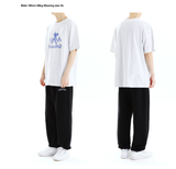 mahagrid (マハグリッド) ANGEL CROSS STITCH TEE [LIGHT GREY]