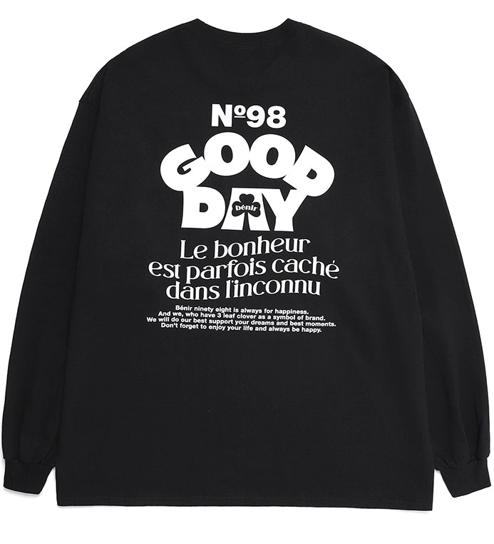 benir (ベニル)  BENIR CLOVER LONG SLEEVE TEE [BLACK]