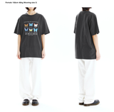 mahagrid (マハグリッド) BUTTERFLIES TEE [CHARCOAL]