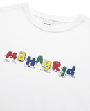 mahagrid (マハグリッド) ALPHABET FRIENDS TEE [WHITE]